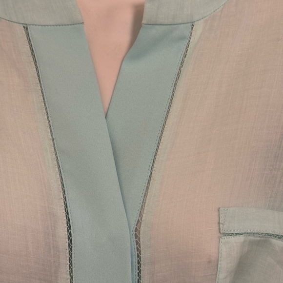 Elle Tahari  Teal Silk Tunic Sz XL - Picture 3 of 11